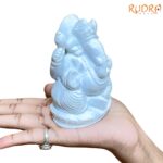 Gemstone Howlite Ganesha Idol 4 inch
