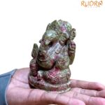 Unakite Ganesha Idol - 4.5 Inches - (720 Grams)