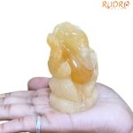 Yellow Jade Ganesh Idol - 3 Inches - (230 Grams)