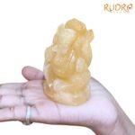 Yellow Jade Ganesh Idol 5 Inches - 212 Grams