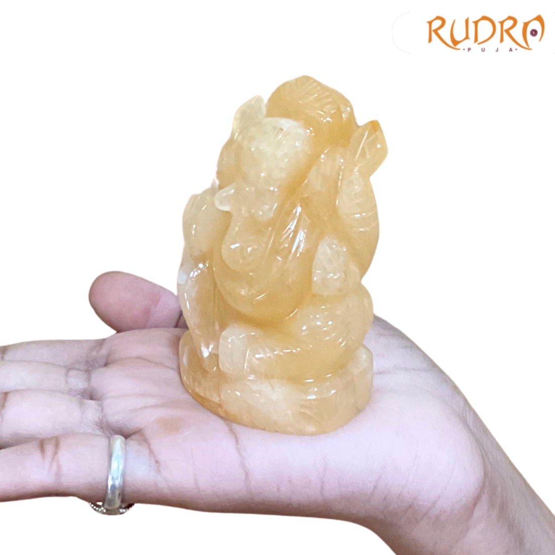 Yellow Jade Ganesh Idol 5 Inches - 212 Grams