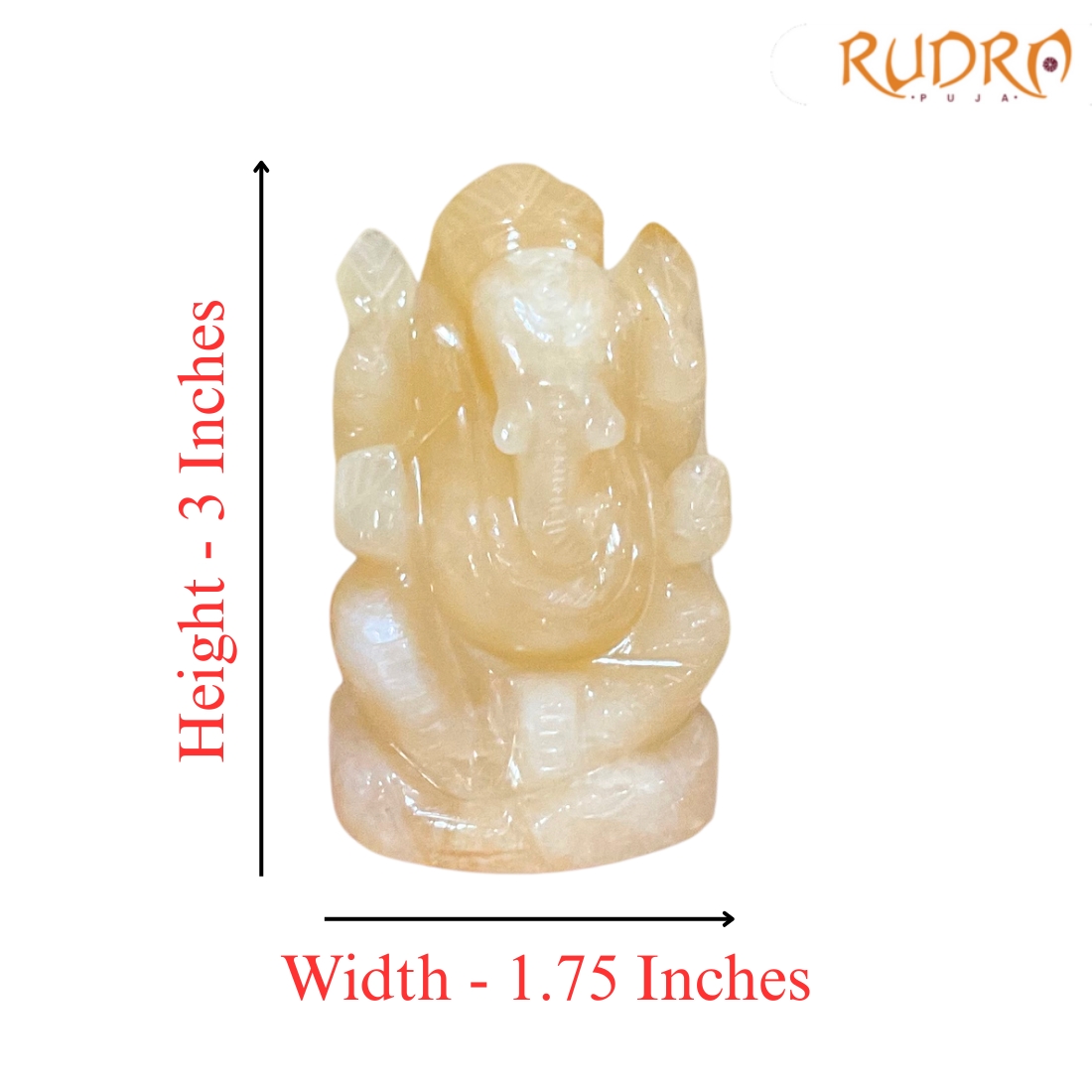 Yellow Jade Ganesh Idol 5 Inches - 212 Grams