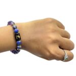 Aquarius (कुंभ राशि) Zodiac Amethyst & Lapis Lazuli Bracelet