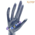 Aquarius (कुंभ राशि) Zodiac Amethyst & Lapis Lazuli Bracelet