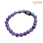 Aquarius (कुंभ राशि) Zodiac Amethyst & Lapis Lazuli Bracelet