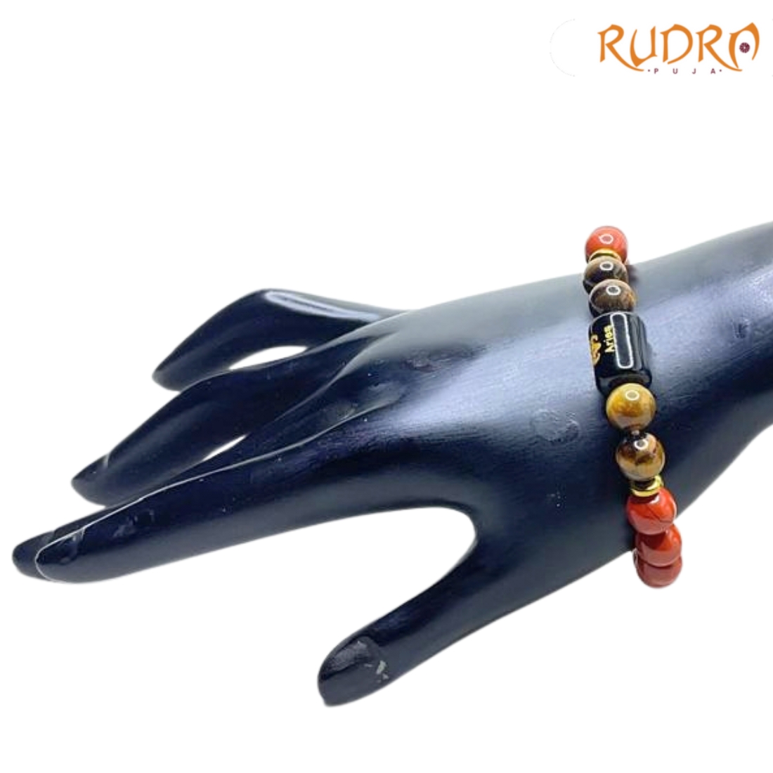 Aries (मेष राशि) Zodiac Red Jasper & Tiger Eye Bracelet