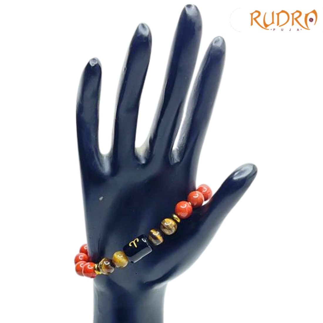Aries (मेष राशि) Zodiac Red Jasper & Tiger Eye Bracelet