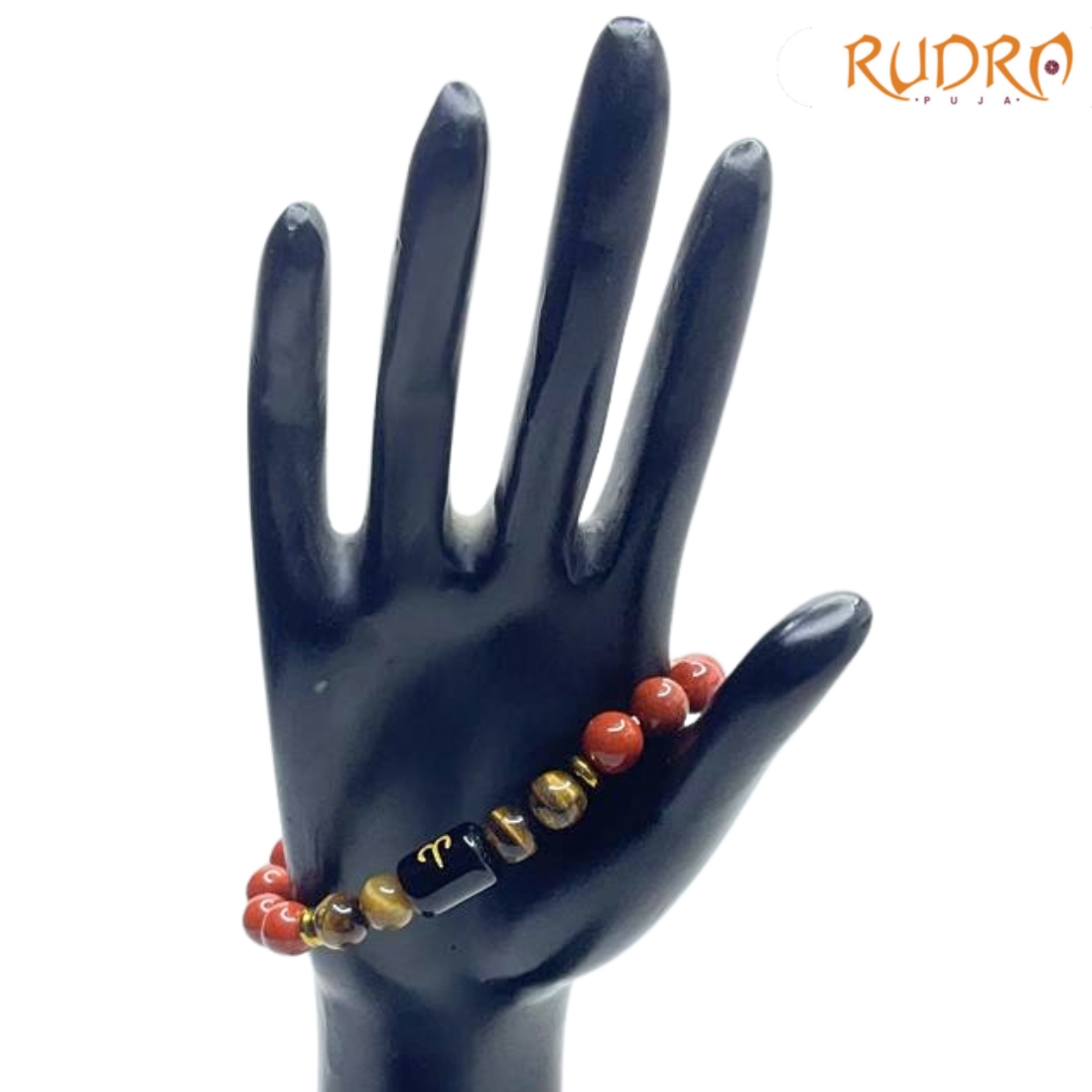 Aries (मेष राशि) Zodiac Red Jasper & Tiger Eye Bracelet