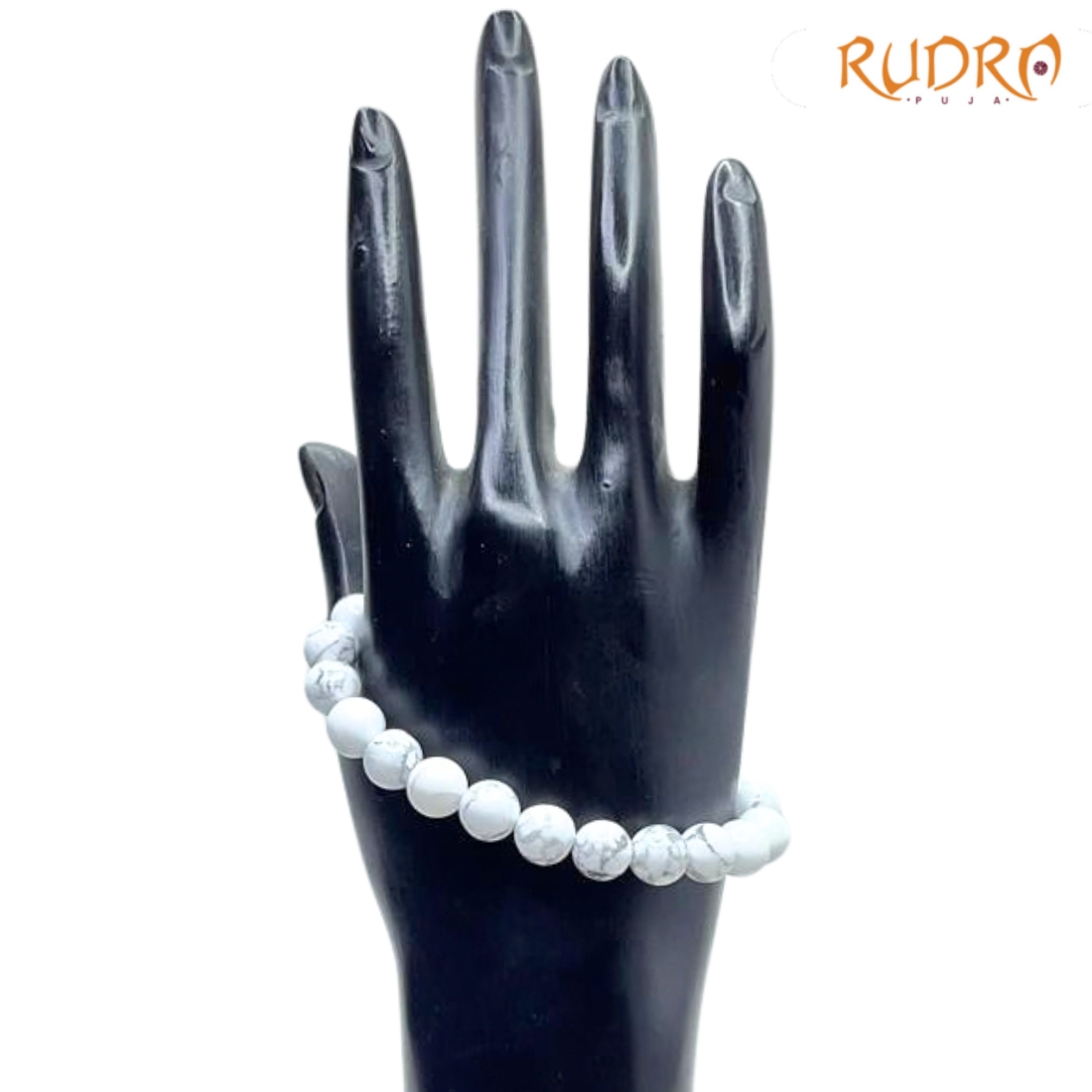 Cancer (कर्क राशि) Zodiac Howlite & Milky Quartz Bracelet