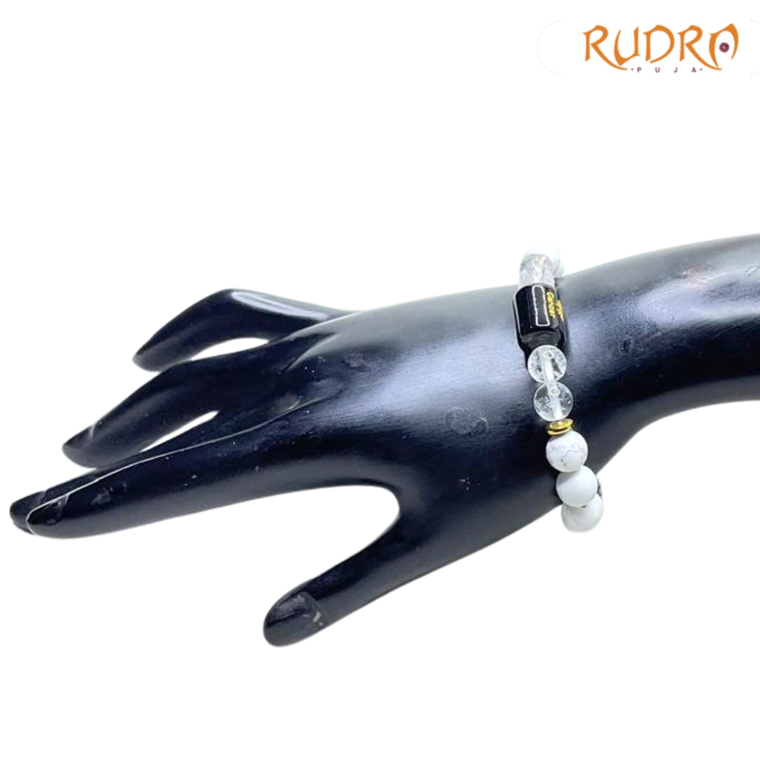 Cancer (कर्क राशि) Zodiac Howlite & Milky Quartz Bracelet