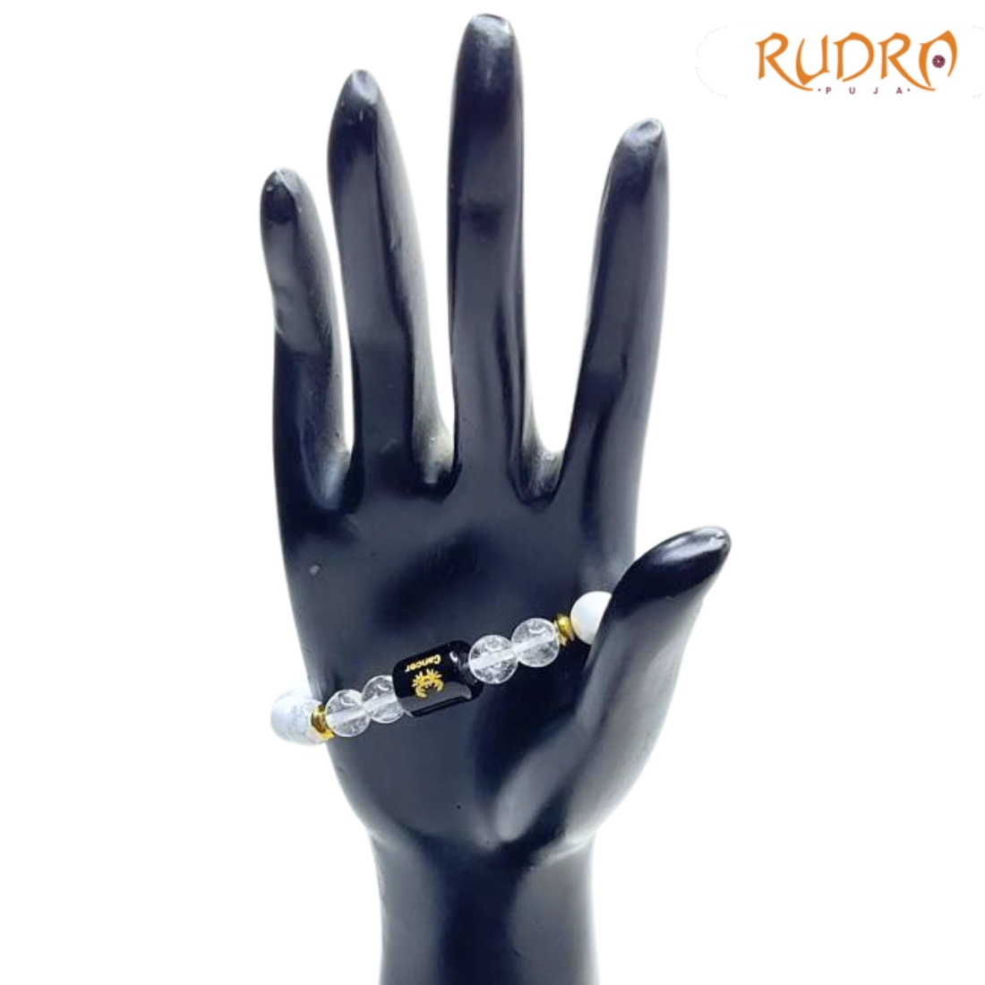 Cancer (कर्क राशि) Zodiac Howlite & Milky Quartz Bracelet