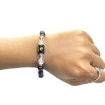 Capricorn (मकर राशि) Zodiac Garnet & Milky Quartz Bracelet