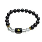 Capricorn (मकर राशि) Zodiac Garnet & Milky Quartz Bracelet