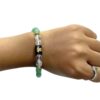 Gemini (मिथुन राशि) Zodiac Green Aventurine & Milky Quartz Bracelet