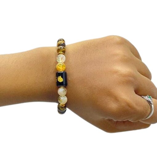 Leo (सिंह राशि) Zodiac Tiger Eye & Citrine Bracelet
