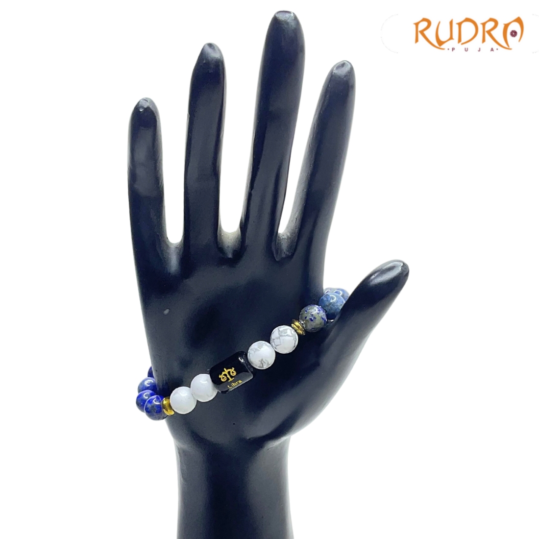 Libra (तुला राशि) Zodiac Lapis Lazuli & Howlite Bracelet
