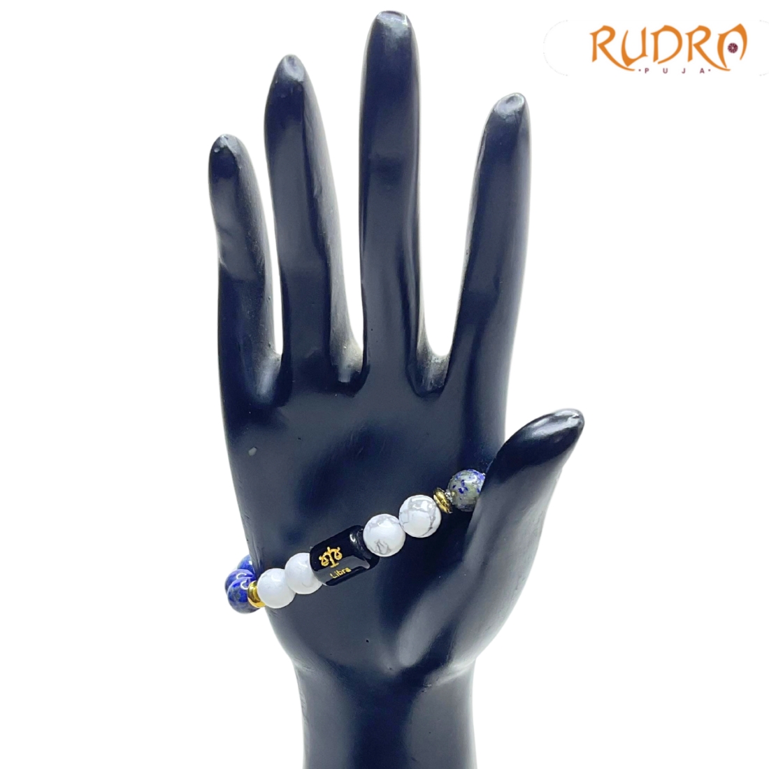 Libra (तुला राशि) Zodiac Lapis Lazuli & Howlite Bracelet