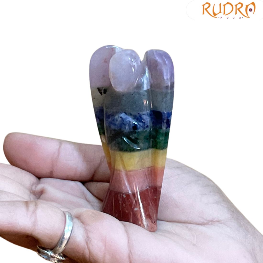 Natural 7 Chakra Angel - 3 Inches