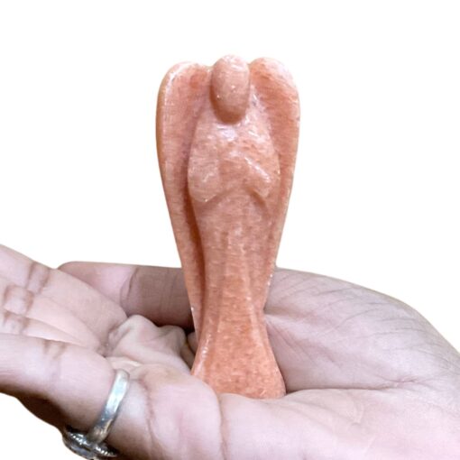 Natural Orange Aventurine Angel - 3 Inches
