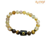 Pisces ( मीन राशि ) Zodic Citrine & Tiger Eye Bracelet