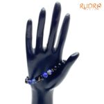 Sagittarius (धनु राशि) Zodiac Black Obsidian & Lapis Lazuli Bracelet Standard