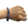 Sagittarius (धनु राशि) Zodiac Black Obsidian & Lapis Lazuli Bracelet Standard