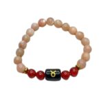 Taurus (वृषभ राशि) Zodiac Sunstone & Carnelian Bracelet