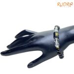 Scorpio (वृश्चिक राशि) Zodiac Black Obsidian & Milky Quartz Bracelet